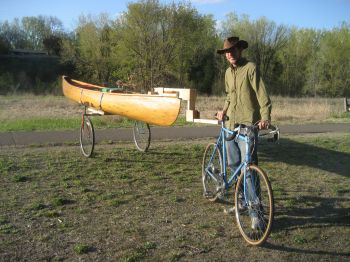 Adam with Bike and Trailer