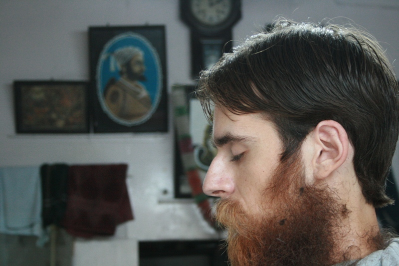 India, Rajistan, Jaipur city - My Forest Gump look before my first and only hair and beard cut since Beijing