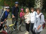 We were biking down the road when the two girls in this photo said "Hey, oh my god, you're FueledByRice!" What? We fou