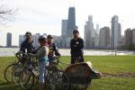 USA, Downtown Chicago by Lake Michigan