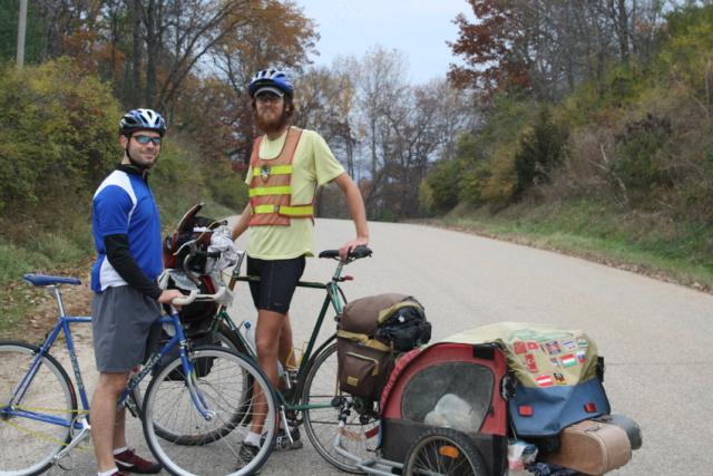 USA, Wisconsin - Peter's cousin, Todd, rode with us out of Madison, and his girlfriend, Erika, drove out to meet us at our camps