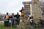 Minnesota, USA - Crossing the Wisconsin-Minnesota border between LaCresent and LaCrosse, on a rainy day.