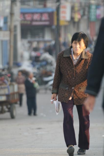 Oct 9 2007 - Changrong village, Jiangsu Prov, China. Morning on the street.