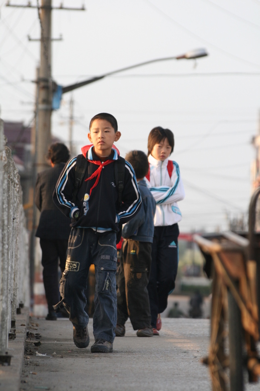 Oct 9 2007 - Changrong village, Jiangsu Prov, China. Morning on the street.