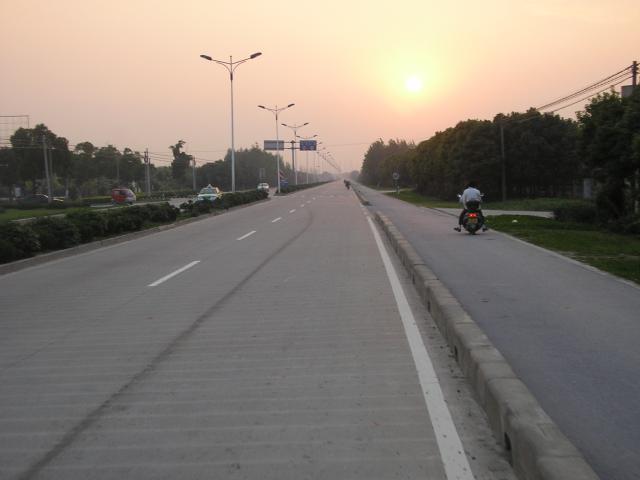 Riding into into the sunset from Shanghai