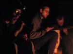 Playing for the campfire.