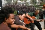 Jamming in Changsha City, Hunan prov at the Forestry University. A Chinese student joined us on "Hotel California," a 