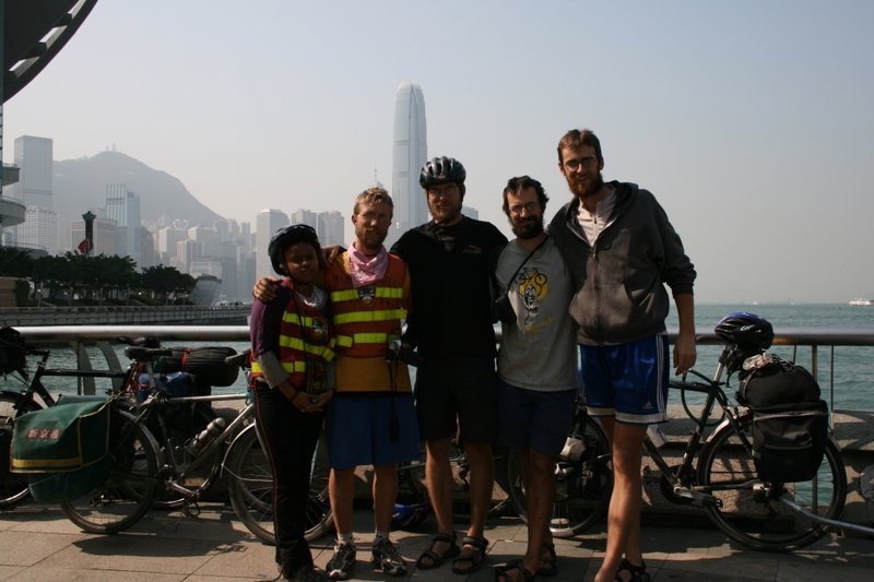 Hong Kong - Central in the background, on Hong Kong Island. We made it!