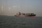 A container ship in the Shenzhen, China port