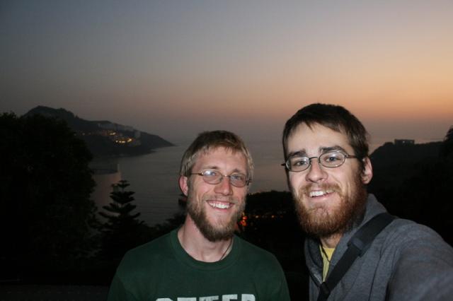 On the balcony of the Maryknoll house on the south side of Hong Kong island over looking the South China Sea. It was a wonderful