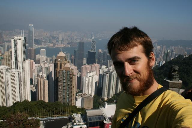 Peter at the top of Victoria Peak, Hong Kong