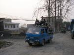 A dump truck of school children - AKA Chinese School Bus (Meihua Town, Guangdong Prov. China)