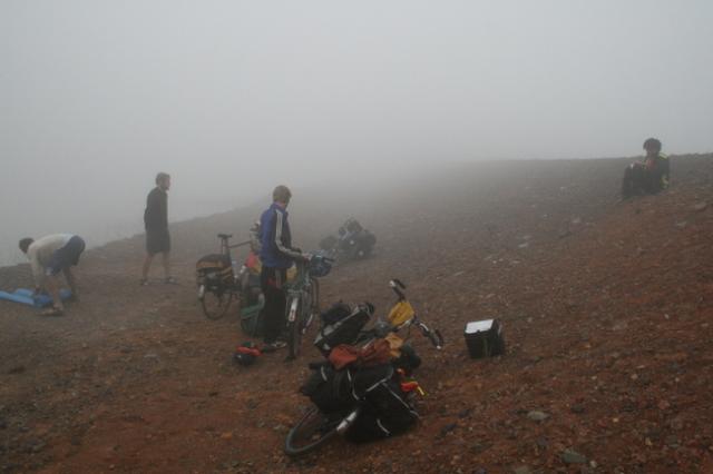 Vietnam - Camping on the side of a dirt road after the Axel broke a 2nd time after the first poorly done weld job.