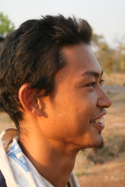 Yuske, our new Japanese member whom we met in Pakse, Lao. He'll ride with us to Bangkok, jamming with us all the way.