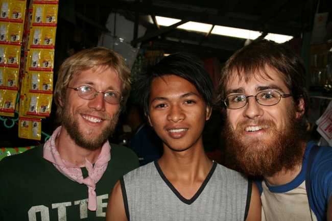 Cambodia, Stung Treng town - With Ratanak, an 11th grade Cambodian Christian friend we met at Stung Treng's market early one mor