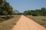 Cambodia - The Mekong River dirt road shortcut to Phenom Penh.