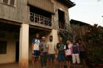 Cambodia - With Rosa (2nd from right) and her sister in front of their house.