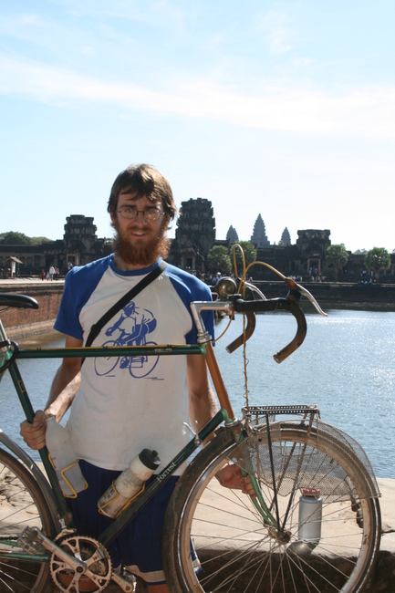 Cambodia - Peter at world heritage UNESCO site, Angkor Wat (near Siem Reap).