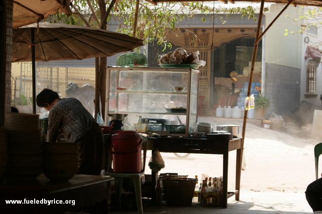 Cambodia - stopping for lunch on the way to the Thai border