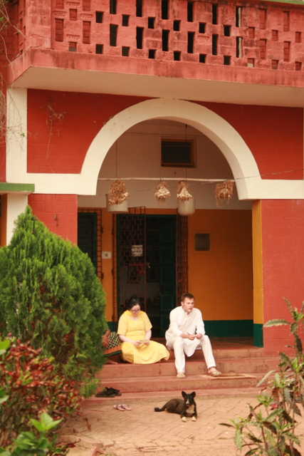 India, West Bengal, Katna village - Shabnam and Brian.  Shabnam is the founder of Jagriti school and other projects around her h