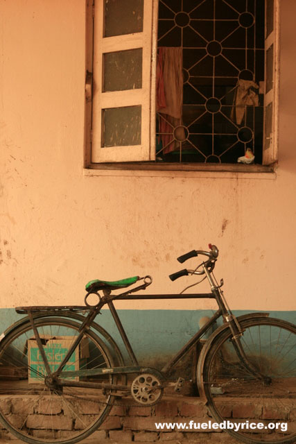 India, West Bengal - A typical Indian "cycle," similar to China's typical bicycles an old style but strong to carry an