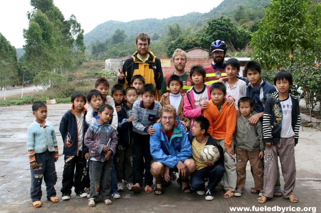 China - Guangdong Prov., - With a group of kids we played soccer with on our lunch break