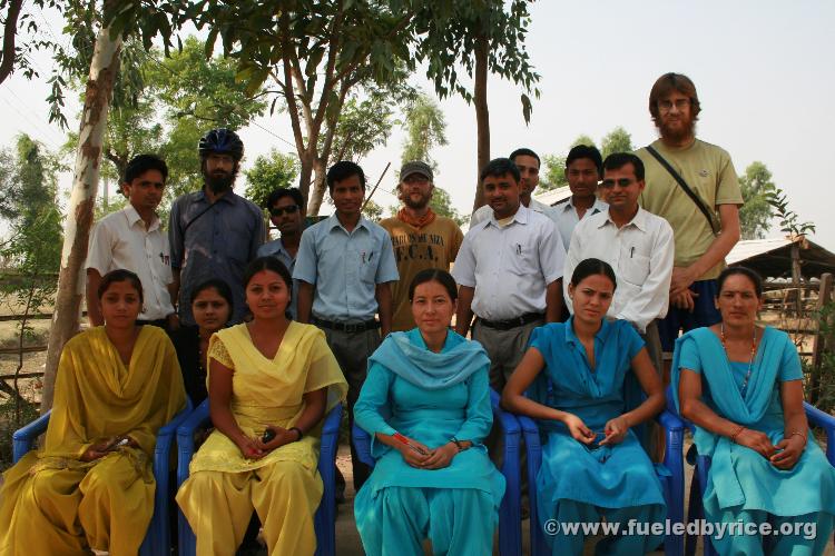 Nepal, Kohalpur town [west Nepal] - With the administration and several teachers at the small school where our Kohalpur host, Br