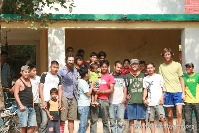 Nepal, western lowlands - With a group of male college students home for break from Kathmandu, and a few others the group attrac