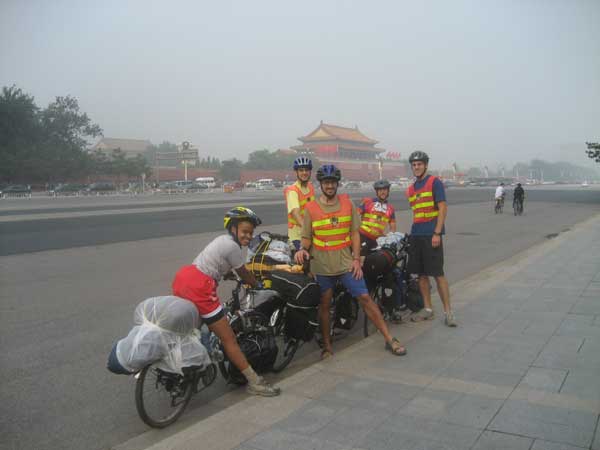 China, Beijing - Tiananmen! Day 1 Sept 16, 2007, passing by the famous Gate of Heavenly Peace (Tiananmen) on our way south out o