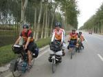 China, Hubei prov. - Cycling on the road (minus Jim, photographer) during week 1