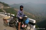 Nepal, Himalayan foothills, road to Sindhuligati - Jim On the Japanese-built road over our first big Himalayan pass [Peter]