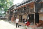 Nepal, Himalayan foothills, road to Sindhuligati, Khurkot 1 village - Mr. Shankar's house. Typical Nepali construction of wood a