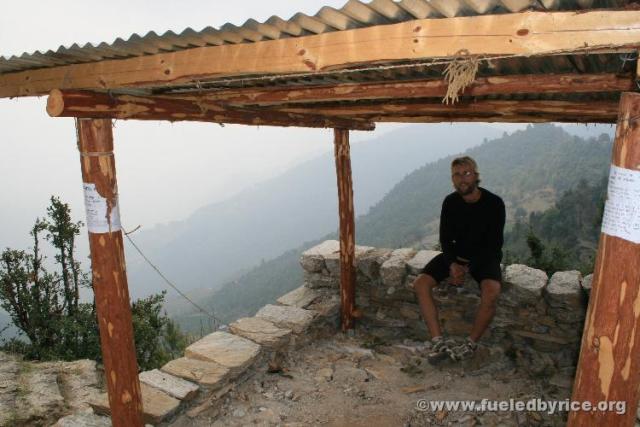 Nepal, Himalayan foothills, Jiri road - If it weren't for the haze, you'd see snow-capped Himalayas in the background...or so we