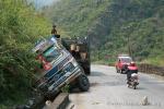 Nepal, Kathmandu-Pokhara hwy - a windy road doesn't mix well with crazy sub-continent driving.