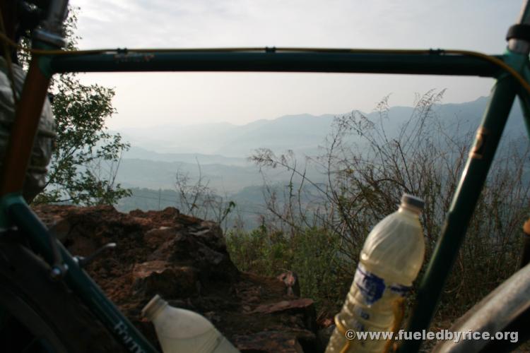 Nepal, moving SW from Pokhara - coming down out of the mountains