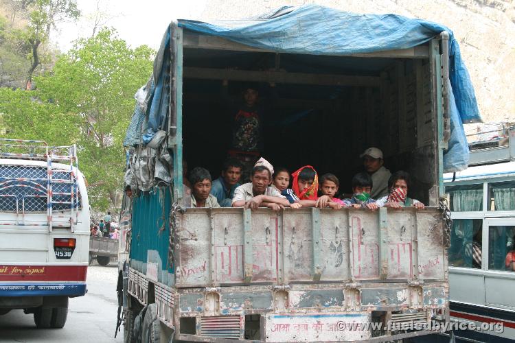 Nepal, moving SW from Pokhara - mass transit