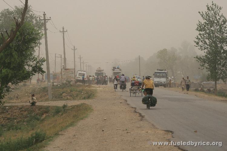 Nepal, west lowlands, Kohalpur - arriving on the outskirts of Kohalpur town