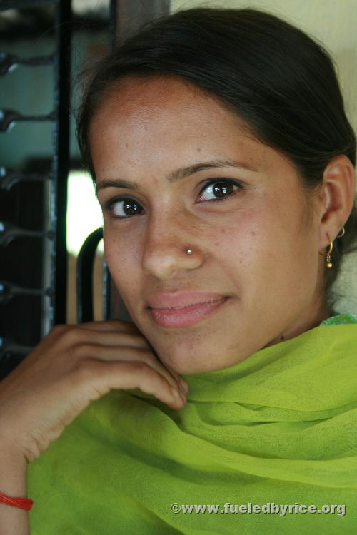 Nepal, west lowlands - A highschooler at our lunch stop, shy, but speaks decent English.