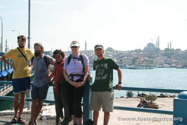 Turkey, Istanbul - With the new group (Netzy, Jıms mom whos pedalıng wıth us for the next month ın the Balkans, and Nakıa ıs bac