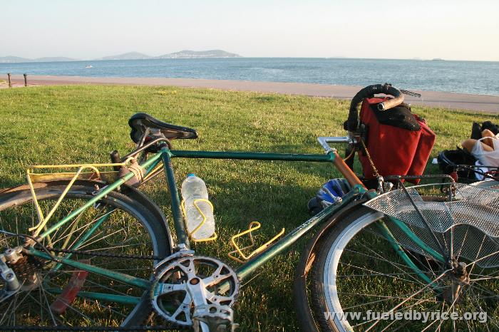 Türkiye, İstanbul Asia side - Peter's bike, The Pleidies, given to him by Fr. Mike previously at the U of M Newman Center for fr