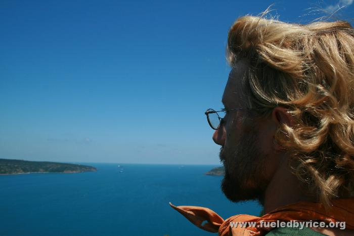 Türkiye, İstanbul - Andrew at the Bosphorus Straight going out to The Black Sea