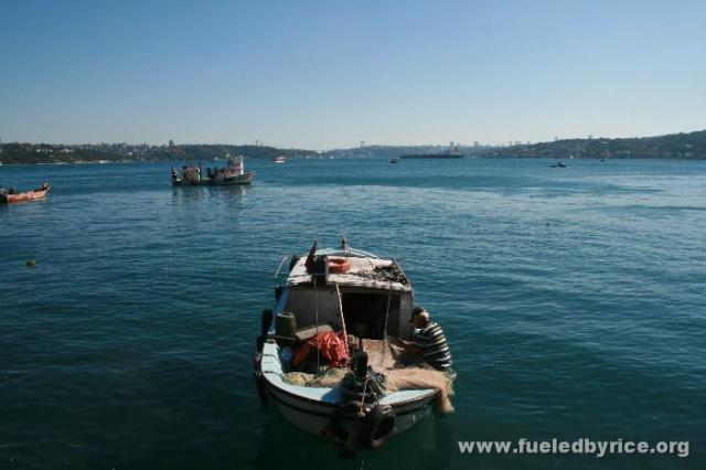 Türkiye, İstanbul - The Bosphorus Straight separating Europe (Right) and Asia (Left)