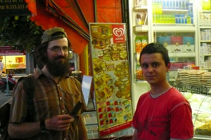 This young man gave Jim a free ice cream after hearing about his trip.