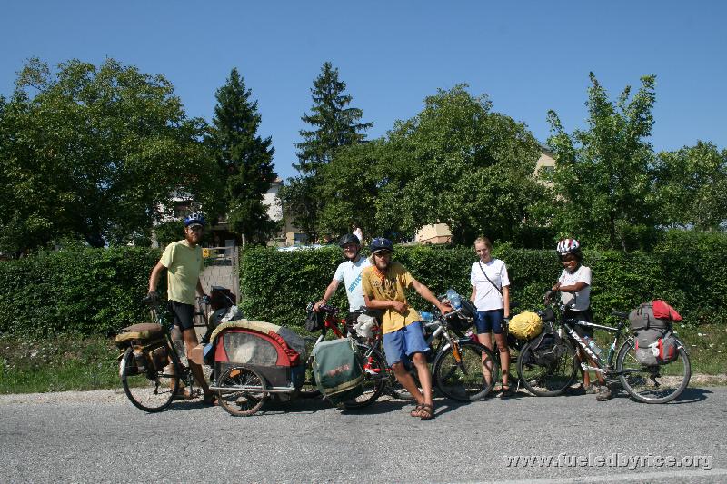 Serbia - With Lesor and Ann, from Denmark. They were bicycling south, we were going north. They are on a 3 week summer holiday t