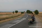 Bulgaria - Jim and the Bandwagon on Bulgarian country roads