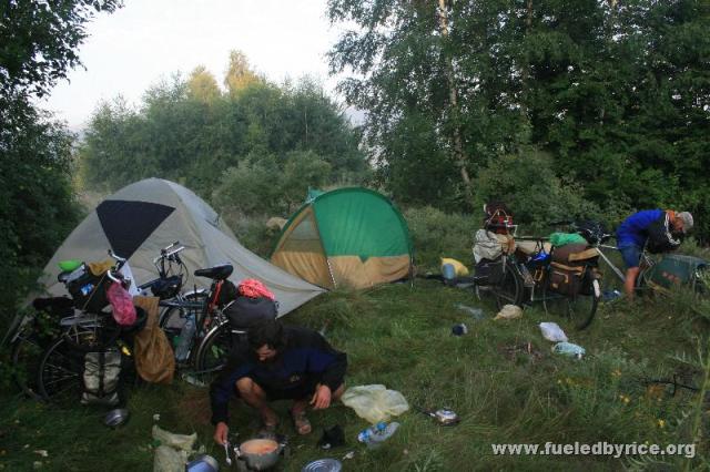 Serbia - A cramped camp site 