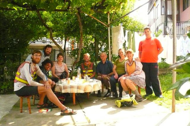 The rest of the family came out for a final picture. The husband even walked quickly to a little store to purchase orange fanta 