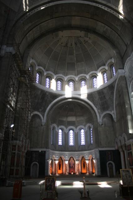 Serbia, Belgrade - inside St. Sava's Temple, still being constructed - the largest active Eastern Orthodox Church in the world