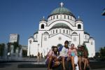 Serbia, Belgrade - St. Sava's Temple with Lela, the biggest active Eastern Orthodox Church in the world, still under constructio