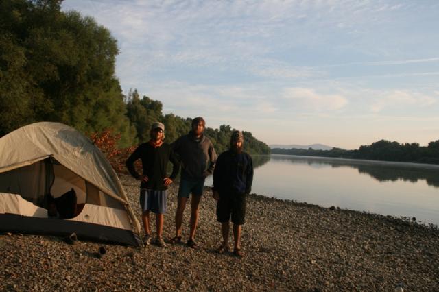 Hungary, Danube River - Beautiful river camping one night north of Budapest. Nakia's still in the tent